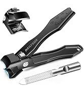 German Nail Clippers for Men Women with Catcher, Toenail Clippers for Thick Nails for Seniors, To...