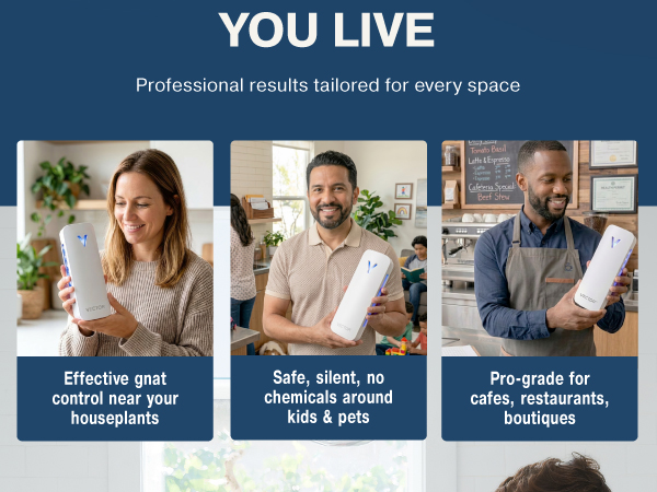 Lifestyle panel shows Vector trap benefits.
