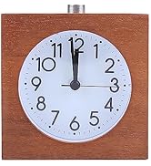 Lancoon Wooden Analog Alarm Clock, Wood Body Non-Ticking Quiet Silent with Night Light Snooze Fun...