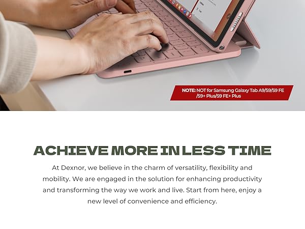 Laptop-like Typing Multi-touch Trackpad Backlit Stylus Holder for Galaxy Tab A9+ Plus (2023)