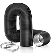 Hon&amp;Guan 4" x 8FT Aluminum Foil Insulated Flexible Duct, Dryer Vent Hose for HVAC Ventilation and...