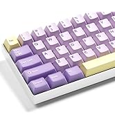 GMKWTL XVX Double Shot PBT Keycaps Set 216 Keys, Cherry Profile Custom Keyboard Keycaps, Jade Tra...