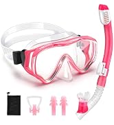 HIKOTEY Snorkeling Set for Kids, Full Dry Snorkeling Mask Set for Adults, Anti-Fog Protection, Un...