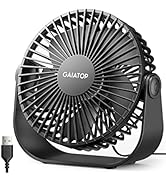 Gaiatop USB Desk Fan, 3 Speeds with Strong Airflow, 5.5 Inch Quiet Small Portable Table Fan, 90° ...