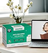 iDuster Lens Wipes for Eyeglasses - 220 Individually Wrapped Pre-Moistened Wipes for Glasses, Sun...