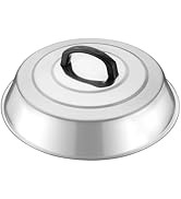 HaWare 12.6 Inch Cheese Melting Dome Wok Lids, Round Stainless Steel Basting Cover Lids with Heat...