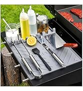 CAKETIME Silicone Grill Mats for Black Stone Griddle Accessories Baking Cooking Kitchen BBQ Durab...