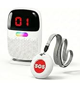 PILSAMAS Rechargeable Medical Alert System for Seniors No Monthly Fee, 1640ft Range Portable Care...