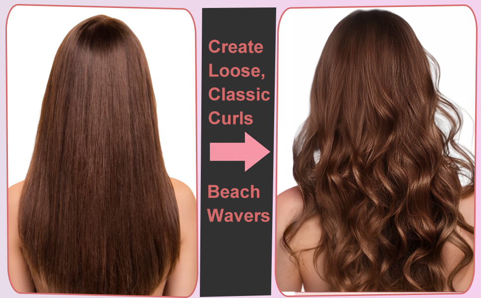 Create Loose, Classic Curls and Beach waves