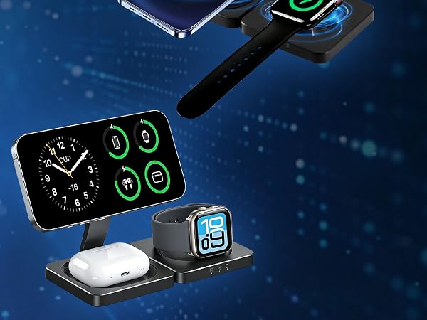 3-in-1 Magnetic Wireless Charging Station