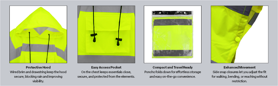 Protective hood, pocket, compact, enhanced movement