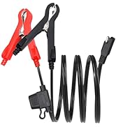 Heavy Duty 22-Inch Alligator Clip and Ring Terminal Combo Cable - Battery Charger Accessory - 081...