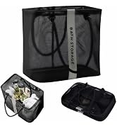 Large Shower Caddy with Wide Mouth, Foldable Mesh Organizer for Bathroom, College Dorm, Gym &amp; Cam...