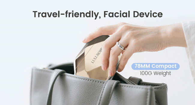 LULUROSE Facial Massager with Cold Heat Light Vibrating for Face