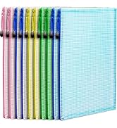10 PCS Mesh Zipper Pouch Document Bag, LEOBRO Letter Size/A4 Size Zip File Folders, Waterproof Pl...