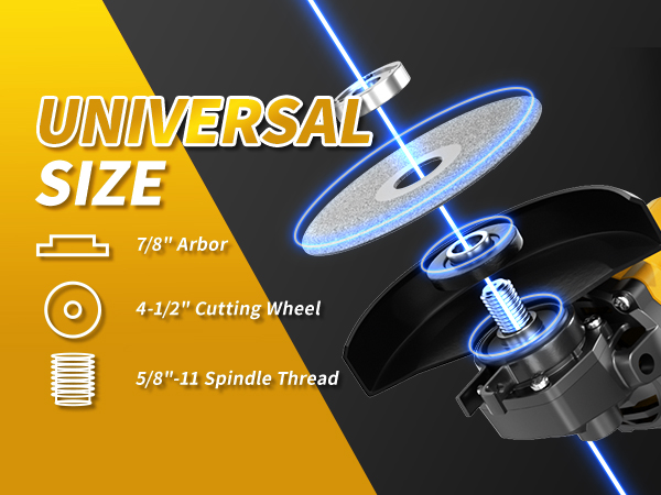 Cordless Angle Grinder 4-1/2 inch Brushless Angle Grinder Tool 12000 RPM