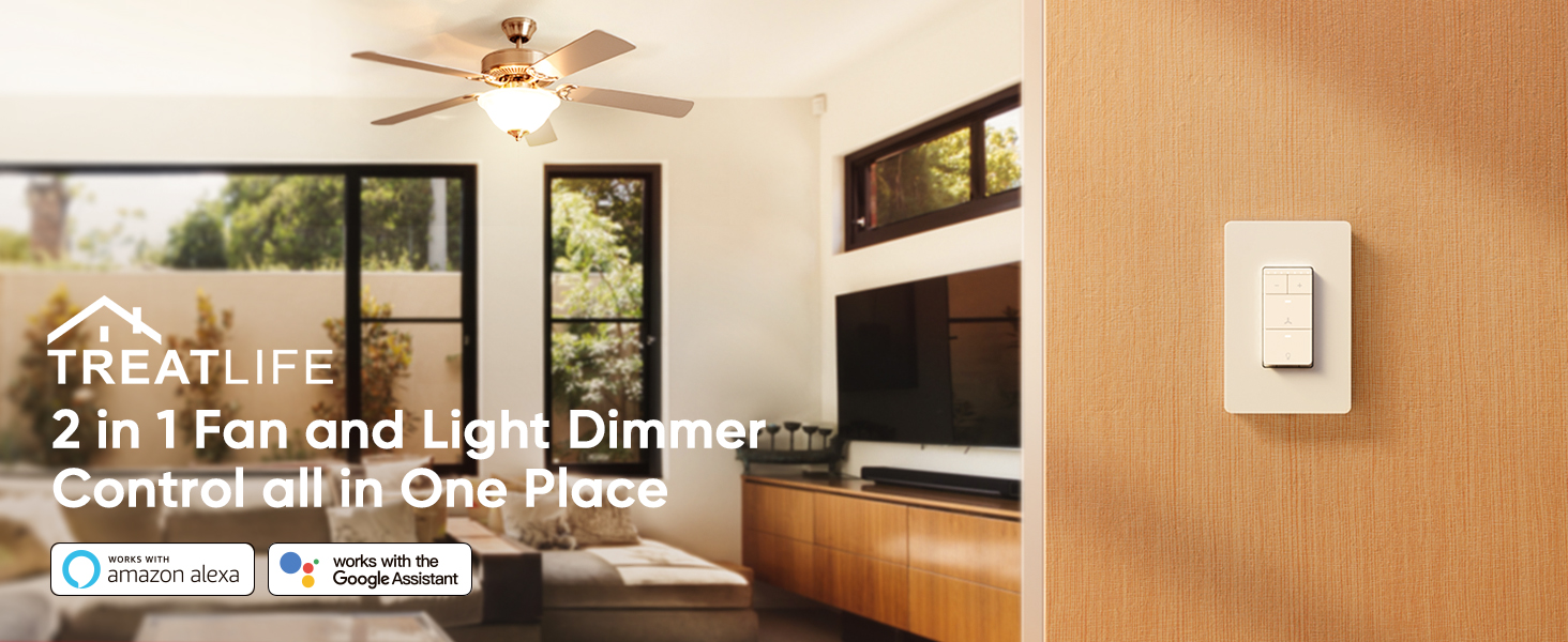 alexa and google smart fan dimmer switch