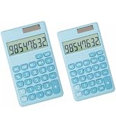 Basic Standard Calculators Small Digital Desktop Calculator with 8-Digit LCD Display, Battery Sol...