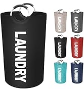 EpicTotes 90L Large Laundry Basket, Freestanding Waterproof Laundry Hamper, Collapsible Folding T...