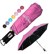 NEW Small Travel Compact Automatic Open and Close Umbrella for Backpack and Car with Teflon Coati...