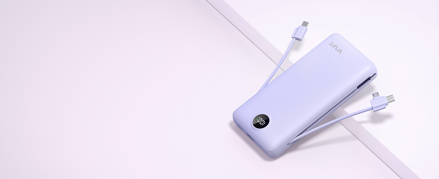 20000mah power bank with cables