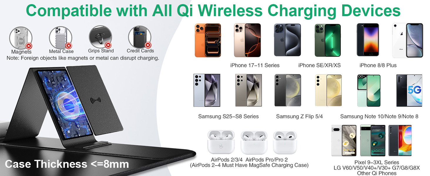 wireless charging mouse pad