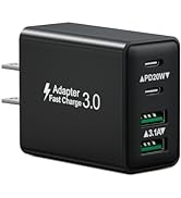 USB C Charging Block, 40W USB C Wall Charger 4-Port Dual Port PD Power Adapter+QC Micro Wall Plug...