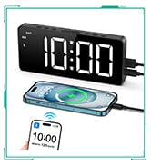 LED Bedroom Clock with Bluetooth Sync Time