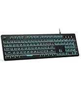 TECKNET Wired RGB Keyboard,Silent USB Office Keyboard with Backlit Keys,Spill-Resistant,Slim Full...