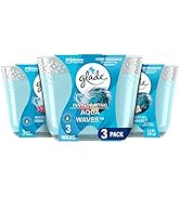 Glade Candle Aqua Waves, Fragrance Candle Infused with Essential Oils, Air Freshener Candle, 3-Wi...
