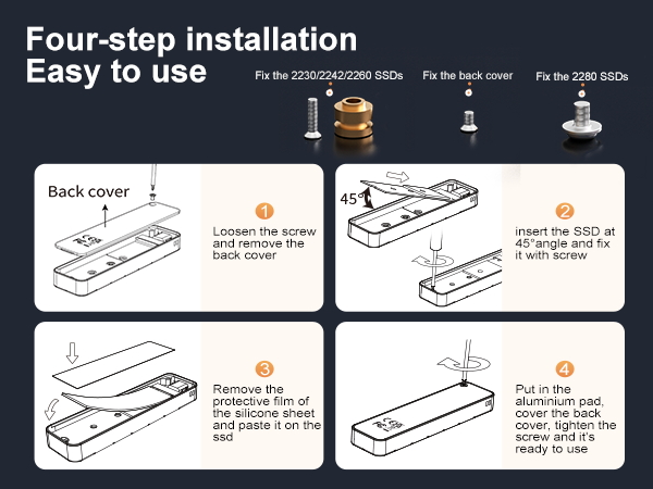 M.2 NVMe SSD Enclosure USB3.2 GEN2 10Gbps