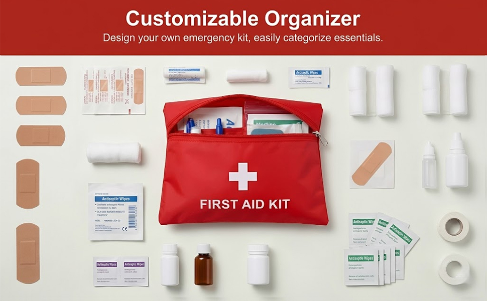 customizable mini first aid pouch diy medical supplies storage pill container