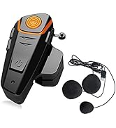 QSPORTPEAK Motorcycle Intercom Bluetooth Helmet Headset, BT-S2 Motorbike Intercom Headphone, 800M...