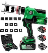 Growlush 12T Electric Crimping Tool for 6 AWG-600 MCM 18V Cordless Crimper | Crimping Tool with 2...