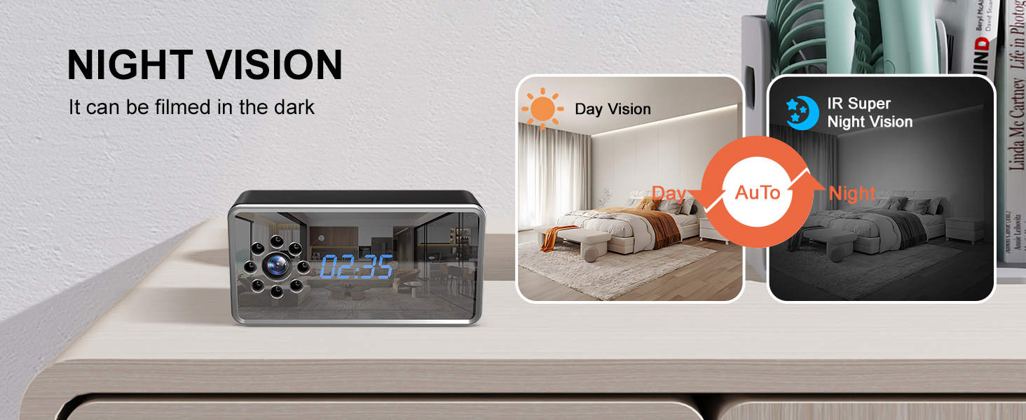 hidden camera clock