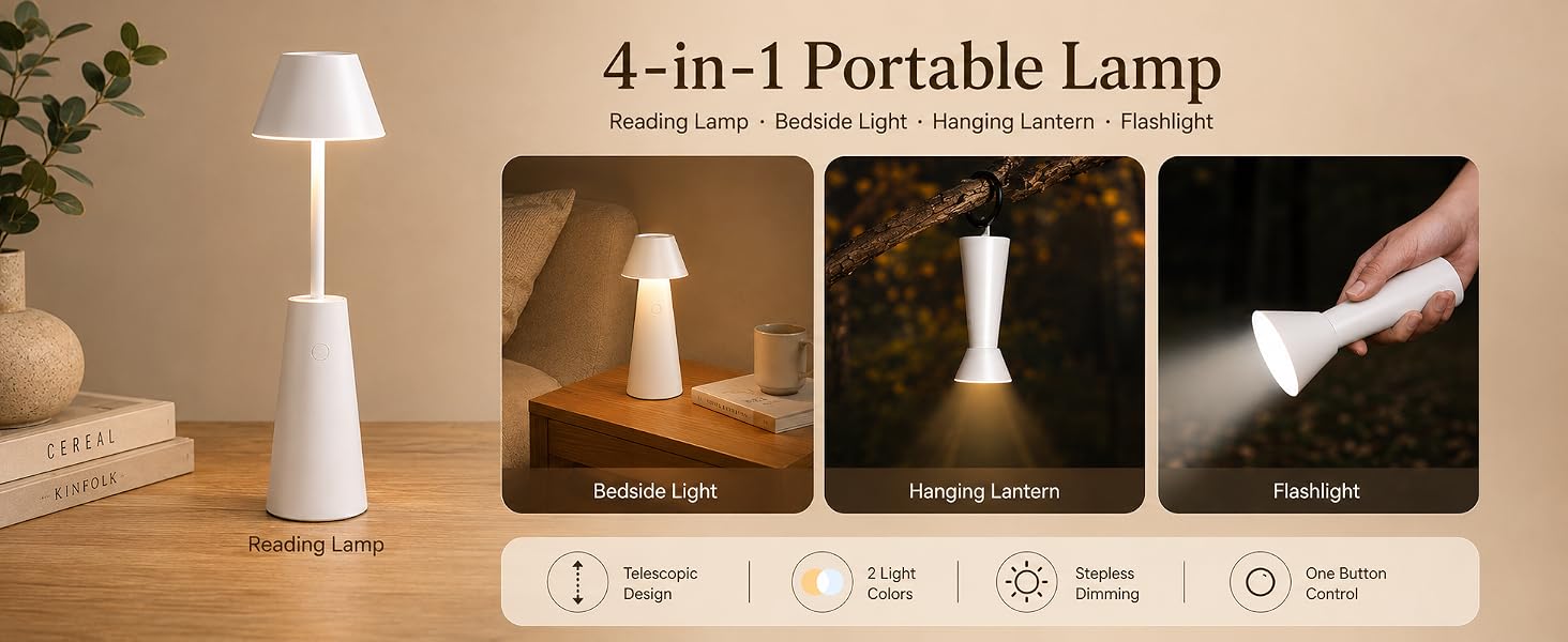 4-in-1 Portable Lamp