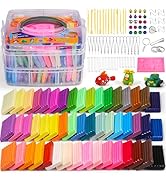 Polymer Clay,Ixiaoyoo Oven Bake Modeling Clay for Kids, DIY Starter Kits Model Clay, Non-Toxic, N...