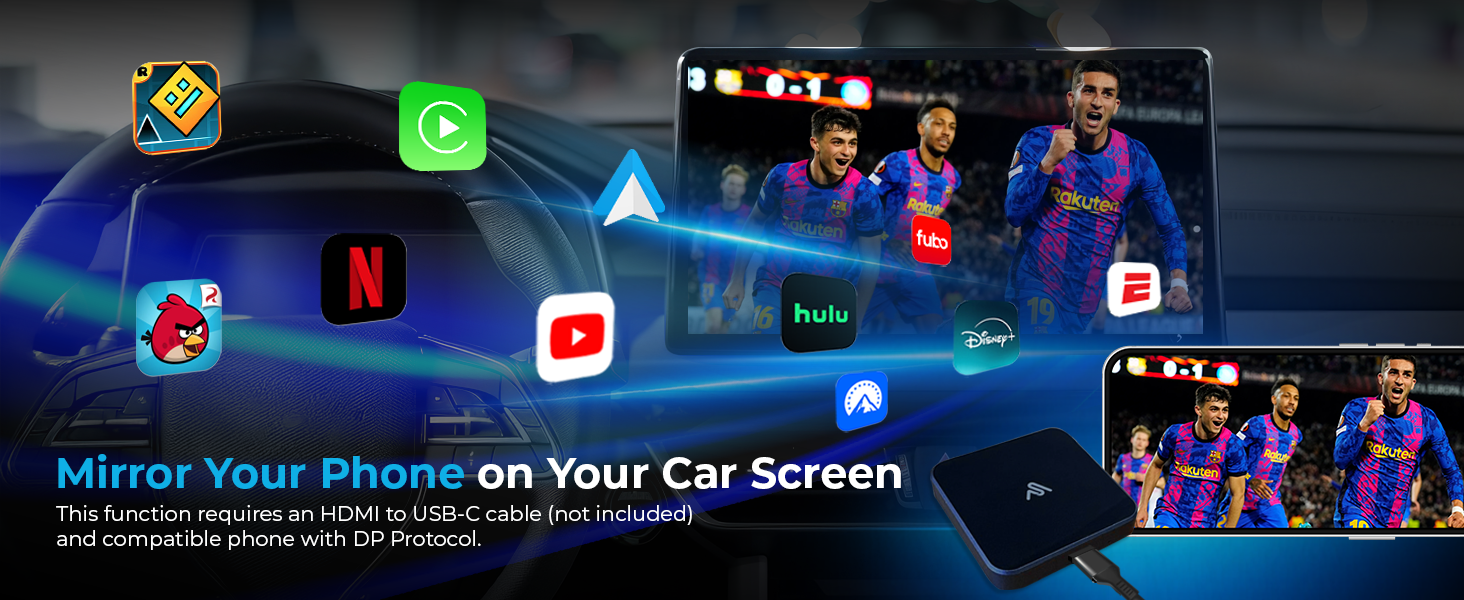 Mirror your phone on your car screen,
