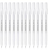 Dacono 12 Pack White Gel Pens, 0.8mm Extra Fine Point, Premium White Ink Gel Pen, For Black Paper...