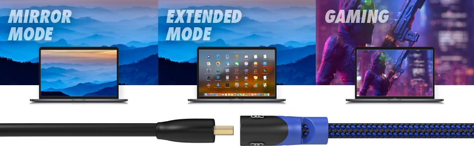 Use our UCC HDMI extender to mirror your screen, extend your screen, or for gaming purposes!