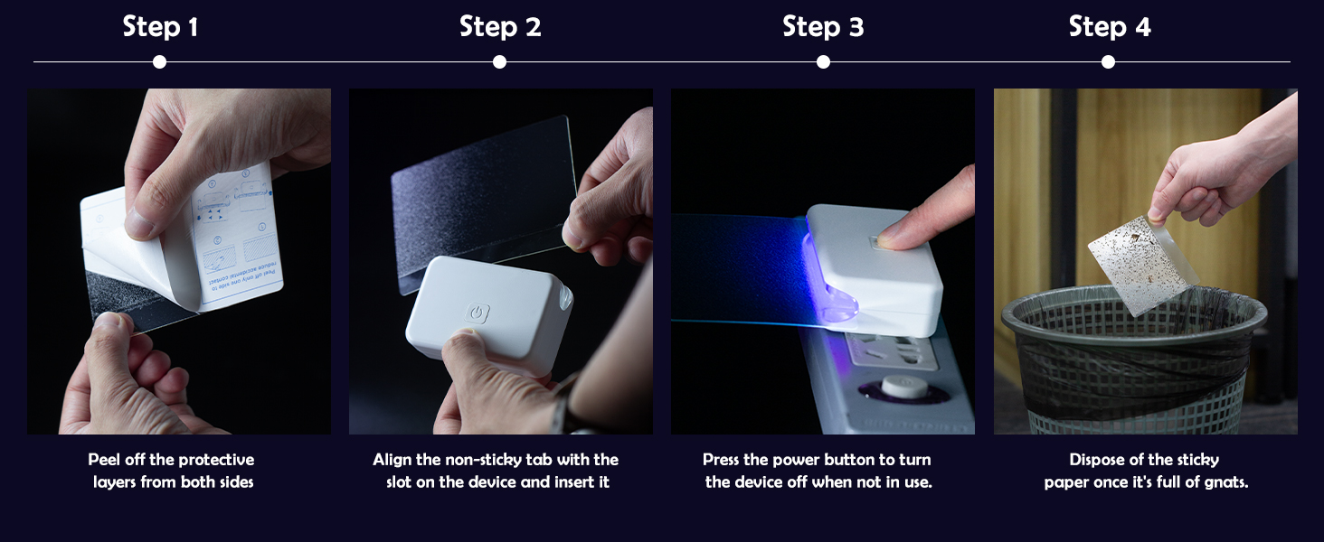 Plug in UV light fruit fly trap