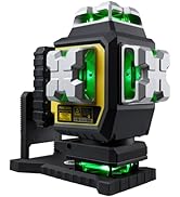 Firecore Laser Level 360 Self Leveling, 4 x 360° Green Line Laser with Brightness Setting and LCD...