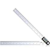 Neoteck 12 inch/30cm Stainless Steel Digital Angle Finder Protractor Ruler with Data Holding Func...