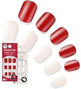 Dashing Diva Magic Press Nail Bundle - White Chocolate Cherries Collection - Short Square Press O...