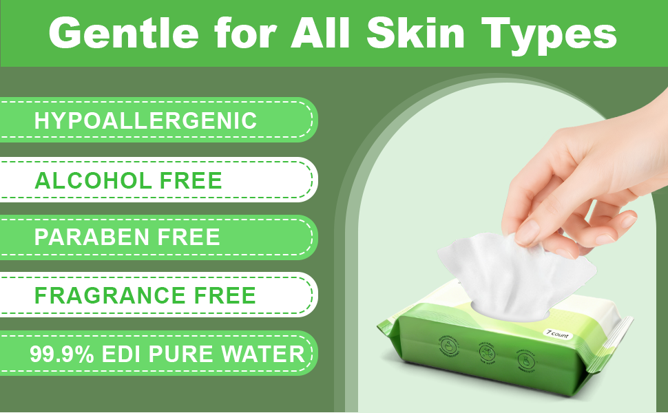 Gentle for all skin types wipes hypoallergenic wipes