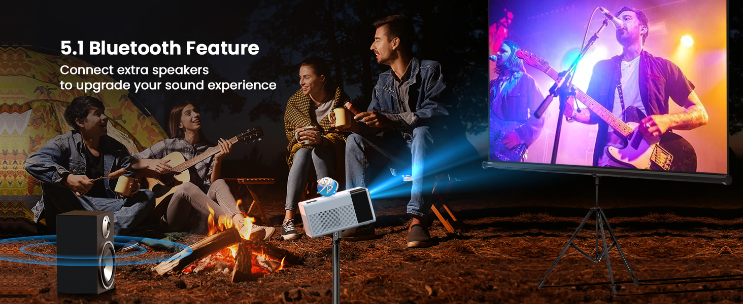 Projector Outdoor 5G Wifi Bluetooth Movei Video 4K 1080P Portable Home Theater Indoor Phone