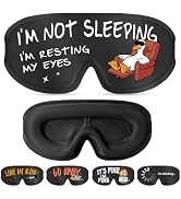 Aganmi Funny 3D Zero Pressure Sleep Eye Mask for Men Women Side Sleeper, Adjustable Blackout Soft...