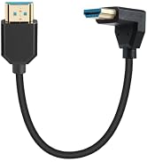 Duttek 8K Short HDMI Cable 1ft, 48Gbps Ultra Thin Up Angle HDMI Male to Male Cable Compatible for...