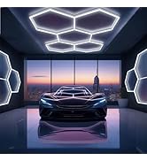 SLARY LED Hexagon Garage Lights, 24 Pack Car Garage Light Tubes, 192W, 23040LM, 6500K Super Brigh...