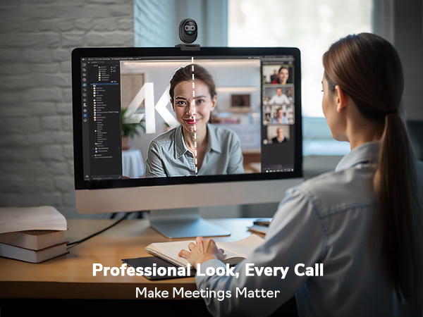 Pecise Face Lighting with the AI-Assisted camera EMEET Pik